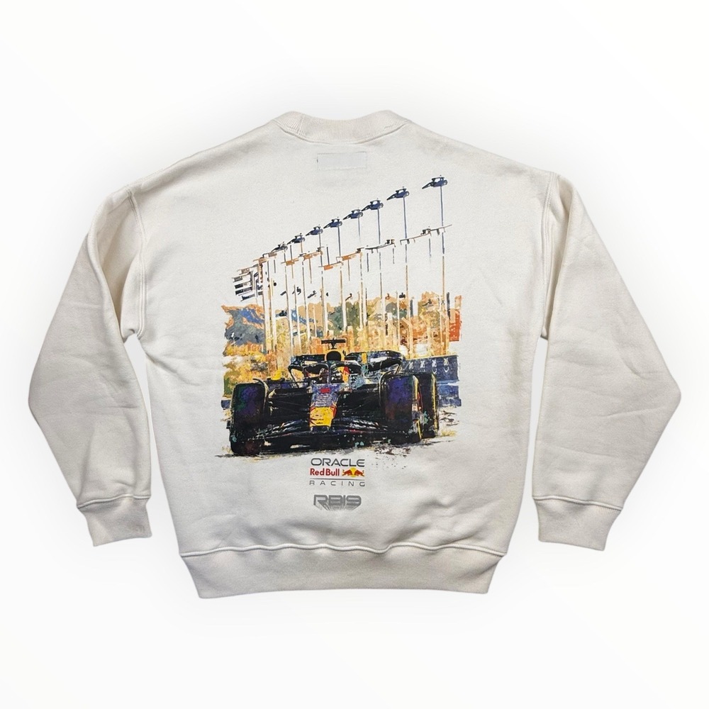 Abercrombie & Fitch Oracle Red Bull Racing RB19 Sweatshirt Men XL Fleece White